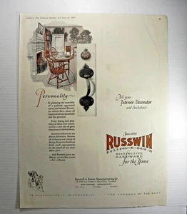 1927 Russwin Hardware Vintage Print Ad "Distinctive Hardware for the Home" - Bild 1 von 7