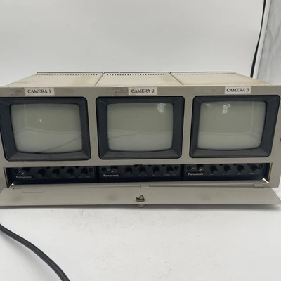 Panasonic 3x WV-5200BU 5" CRT WV-5203B Black & White Rackmount Monitor AS-IS - Image 1 of 4