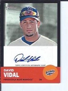 Autógrafo paralelo negro David Vidal 2012 Topps Heritage Minors #ed/50 - Imagen 1 de 1