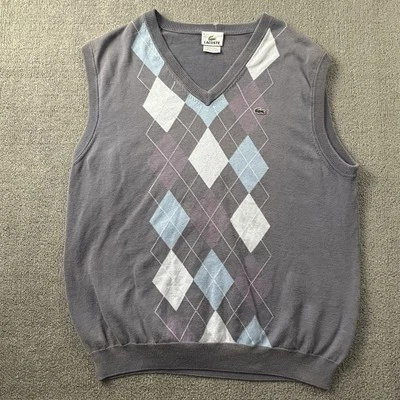 Suéter Lacoste Adulto Talla 5 Chaleco Sin Mangas Tejido Informal Preppy Para Hombre Foto 1 de 4