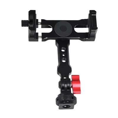 360° Rotation Metal phone Holder with Cold Shoe Mount for Vlogging DSLR Cameras - Image 1 of 4
