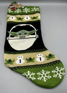 Star Wars Mandalorian Ugly Christmas Sweater Stocking Baby Yoda Din Grogu NEU - Bild 1 von 3