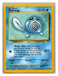 Poliwag 059/102 - Pokémon Set Base Regolare Ottime Condizioni - Foto 1 di 2