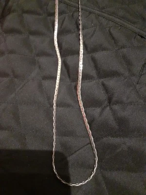 Collana Argento 925 Maglia Tipo Interlock LUNGA CIRCA 56cm - Immagine 1 di 4