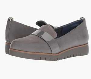 Dr. Scholl's Halbschuhe Damenschuhe Größe 7M grau bequemes Obermaterial Leder Slipper - Bild 1 von 18