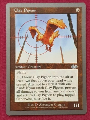 Magic The Gathering UNGLUED CLAY PIGEON artifact card MTG - Image 1 of 2