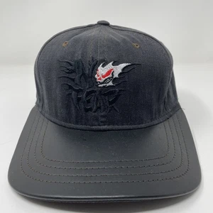 Vintage No Fear Hat Cap Snap Back Black Embroidered Flame Logo Made USA 90s READ - Picture 1 of 11