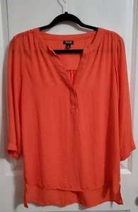 ANA Orange Pullover Bluse Damen M V-Ausschnitt 3/4-Arm - Bild 1 von 8