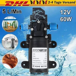 Wasserpumpe 60W 12V Selbstansaugende Pumpe Hochdruckpumpe Membranpumpe Yacht - Bild 1 von 11