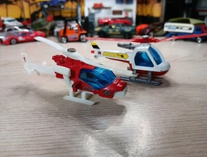 Matchbox Mission Helecopter & Helecopter 2 Copter Lot Taiwan & China  Red &... - Picture 1 of 24