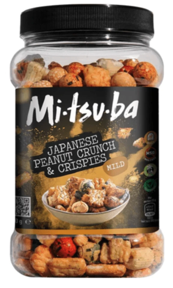 Mitsuba Japanese Peanut Crunch & Crispies 650g Mild Spice Rice Snacks - Image 1 of 1
