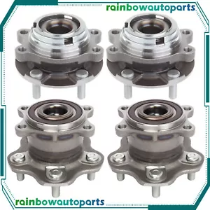Full Set Wheel Hub Bearings Front Rear FWD Fit For 2007-2012 Nissan Altima 2.5L - Picture 1 of 8