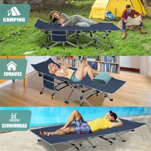 Feldbett 190 cm + Tasche Campingbettz XL Bett Liege Gästebett Klappbett - Bild 1 von 41