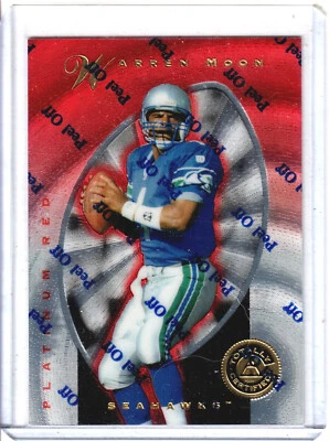 1997 Pinnacle Totally Certified Warren Moon Red /4999 with coating - Image 1 of 2