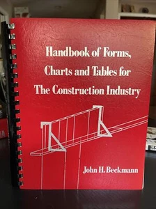 Handbook Of Forms Charts And Tables For The Construction Industry 1979 Beckmann - Picture 1 of 7