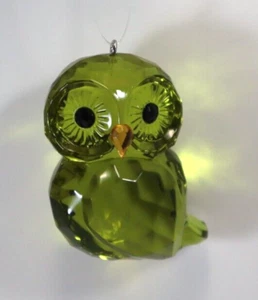 1CED Green Autumn OWL Crystal Expressions figurine ORNAMENT Ganz acryf-131 - Picture 1 of 7
