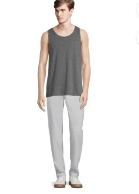 ATHLETIC WORKS 男式背心灰色 S 码 34-36 全新 — 第 1/4 张图片