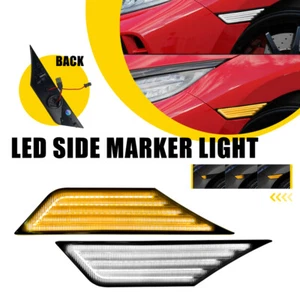 Sequential Smoke Side Signal LED Marker Light Fit 2016-21 Switchback Honda Civic - Foto 1 di 13