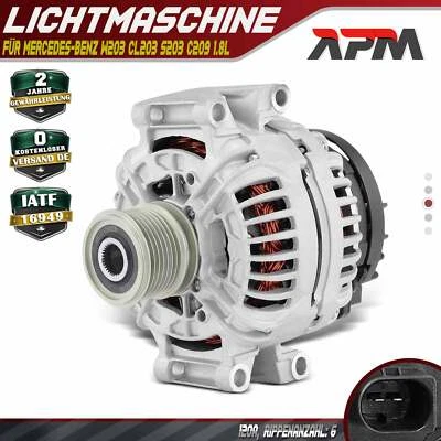 Lichtmaschine Generator 12V 120A für Mercedes-Benz C-Klasse W203 S203 CL203 C209 - Bild 1 von 4