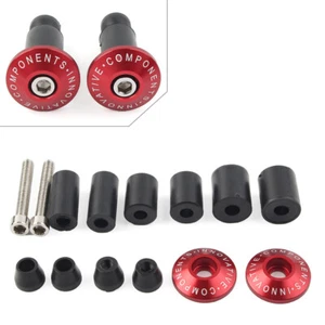 Motorrad ROT 7/8 '' Lenkerendgewichte Lenkergriffe Kappenstopfen Dirtbike - Bild 1 von 9
