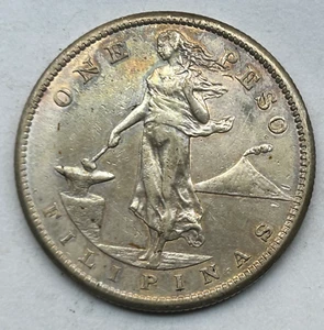 PHILIPPINES SILVER PESO 1907 S - NICE - Picture 1 of 2