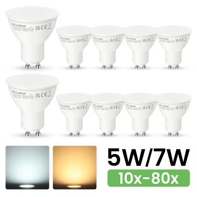 1-80X GU10 LED Glühbirne 230V 5W 7W Leuchtmittel Warmweiß Kaltweiß Einbauspot CE - Bild 1 von 4