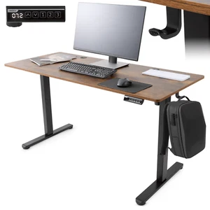 AREBOS höhenverstellbarer Schreibtisch elektrisch 140x60 cm mit Memory-Funktion - Bild 1 von 14
