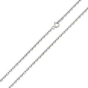 925 STERLING SILVER ROLO CHAIN / 18K WHITE GOLD PLATED / 20'' LONG - Picture 1 of 4