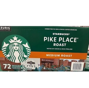Starbucks Pike Place Medium Roast Premium Coffee K-Cups 72 Count - Picture 1 of 5