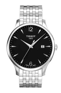 Tissot Tradition T063.610.11.057.00 Black Dial Quartz Men's Watch +Free Post - Imagen 1 de 4