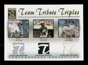 2003 Topps Tribute Contemporary #TTT-CTM Chavez Tejada Mulded Triple Jersey