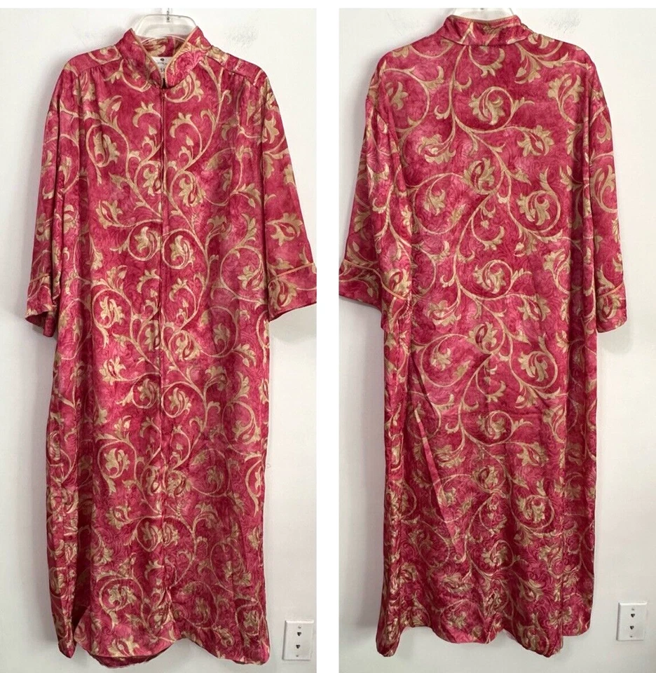 De colección Saks Fifth Avenue Mary McFadden Vestido Casa Abrigo Vestido M Media Cremallera DEFECTUOSO Foto 1 de 4