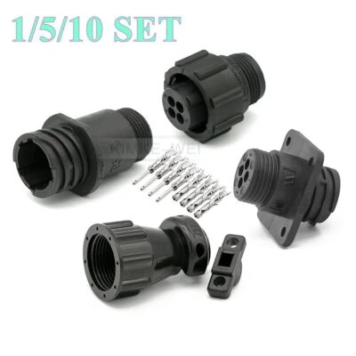 4 Pin/Way TE/AMP/TYCO CPC Series Circular Male Female Connector Plug Socket Kit - Image 1 of 4