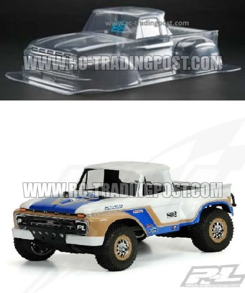 66 Ford F100 Clear RC Body 1/10 Short Course (WB 12.7" 323mm)(Slash,SC10,Senton) - Image 1 of 1