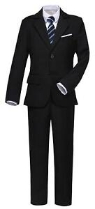 Costume Visaccy pour garçons enfants costumes coupe mince smoking blazer gilet pantalon chemise et cravate