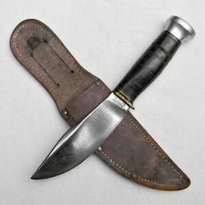 MARBLE'S USA 1920-1923 large-nut WOODCRAFT Hunter-Skinner knife, original sheath