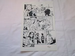 Marvel Comics Uncanny X-Men Craig Yeung numero 18 pagine 16 inchiostro su linee blu arte - Foto 1 di 12