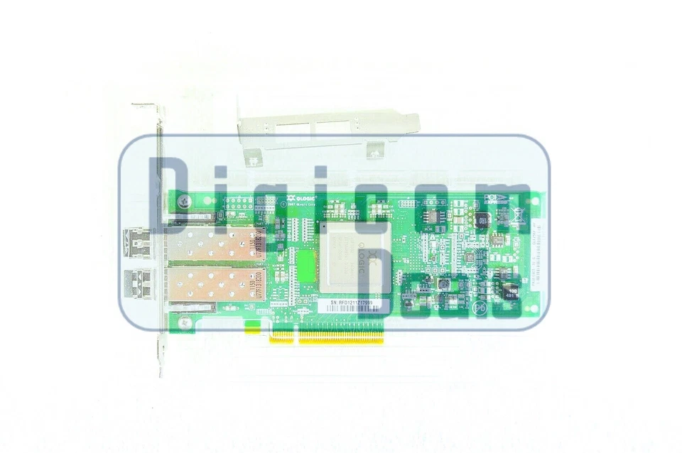 Dell MFP5T RW9KF QLogic QLE2562L LP 8Gb Dual Port Fiber HBA Card + SFP - Image 1 of 1