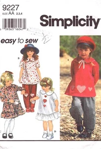 Simplicity 9227 Child's Separates: Pants-Dress and Top-Appliques Included- 2-3-4 - Picture 1 of 8