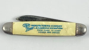 Pocket Knife Zep First MFG Imperial Prov 1 Blade 2 1/4" Pearlized 3" Advertising - Picture 1 of 10