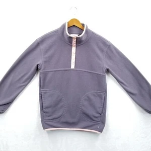Athleta Girl Pullover Girls XXL 16 Purple Pink Cold Snap Sweatshirt Fleece - Picture 1 of 12