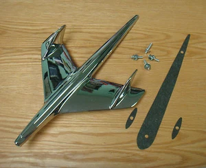 1955 CHEVY CHROME HOOD BIRD ORNAMENT with GASKET NEW ** USA MADE ** - Bild 1 von 3