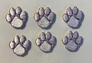 Clemson University Tiger paw patches iron or sew on patches paw patches 6 pc lot - Picture 1 of 4