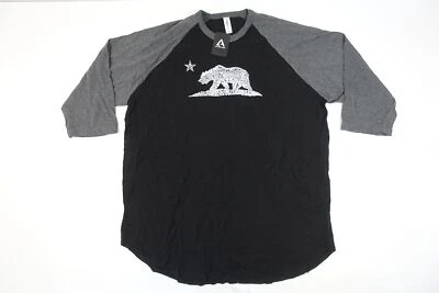 CAMISETA LA POP ART GRIS NEGRA 3XL MANGA MEDIA REPÚBLICA DE CALIFORNIA OSO BANDERA ARTE  Foto 1 de 4