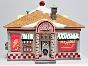 Department 56 Snow Village 56 Flavor Ice Cream Parlor Shop #51519 Retired - Picture 1 of 11