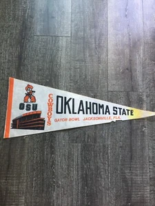 Vintage Oklahoma State Cowboys Gator Bowl Jacksonville Florida Football Pennant - Picture 1 of 4