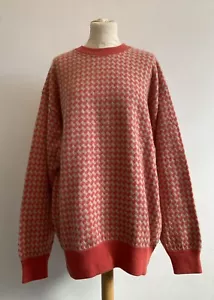 Maglione da uomo Doriani taglia XXL 100% mattoni rossi cashmere collo a vite - Foto 1 di 6