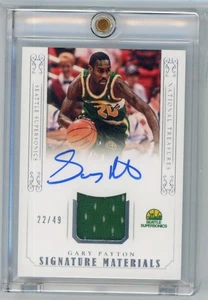 2014-15 National Treasures GARY PAYTON /49 Auto Game Worn Relic SUPERSONICS N128 - Picture 1 of 3