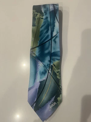 Corbata Jerry Garcia Colección Acuarela Montaña Azul Prueba de Artista # 3 Foto 1 de 4