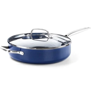 Blue Diamond 30cm Frying Pan With Lid Ceramic Non-Stick PFAS-Free (Open Box) - Picture 1 of 5